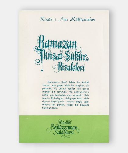 Ramazan İktisat Şükür Risalesi | Orta Boy Karton Kapak